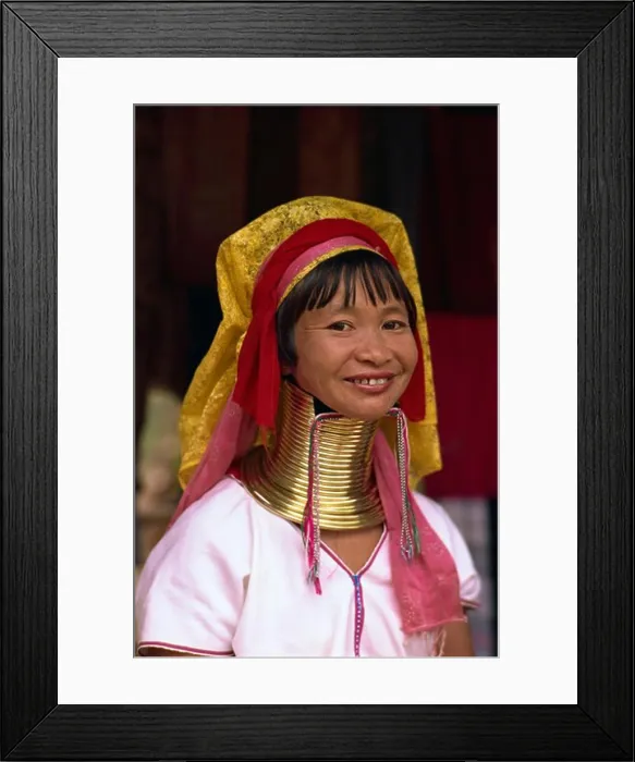 Framed Print : Thailand, Chiang Rai, Long Neck Hilltribe, Woman Framed Print : Thailand, Chiang Rai, Long Neck Hilltribe, Woman