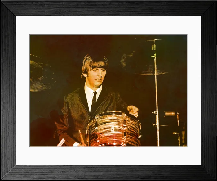 Framed Print : Beatles member, Ringo Starr, during a concert in Forest Hills, Queens on August 29th, 1964 Framed Print : Beatles member, Ringo Starr, during a concert in Forest Hills, Queens on August 29th, 1964