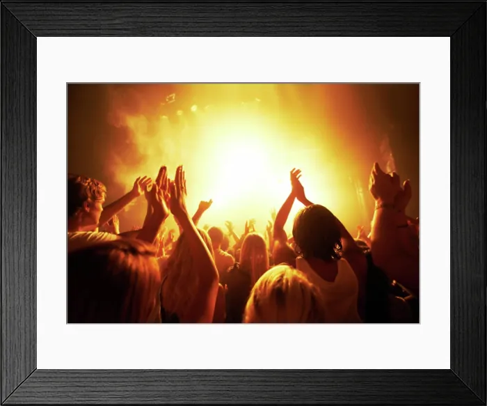 Framed Print : Music, concert and crowd with light Framed Print : Music, concert and crowd with light