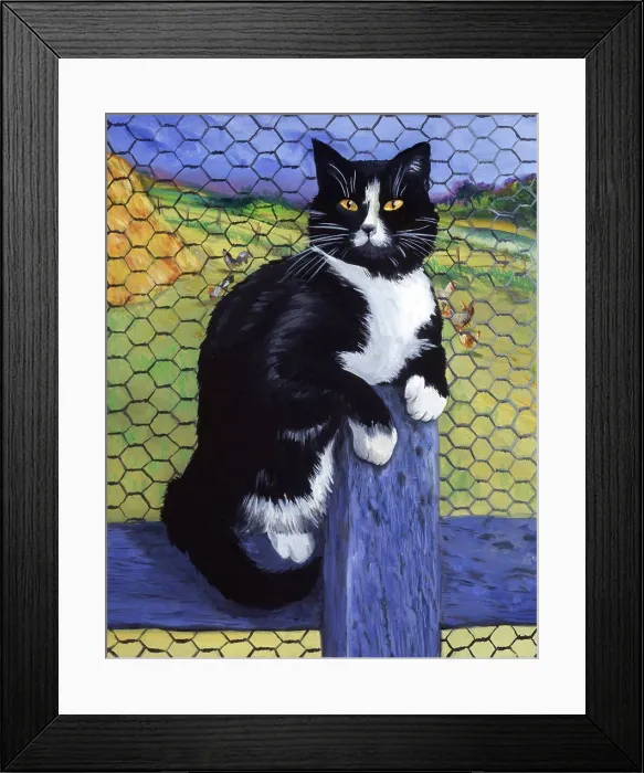 Framed Print : Cat at the Henhouse 1997 Isy Ochoa (b.1961 French) Oil on canvas Framed Print : Cat at the Henhouse 1997 Isy Ochoa (b.1961 French) Oil on canvas