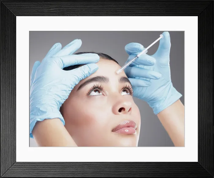 Framed Print : Woman, hands and plastic surgery Framed Print : Woman, hands and plastic surgery