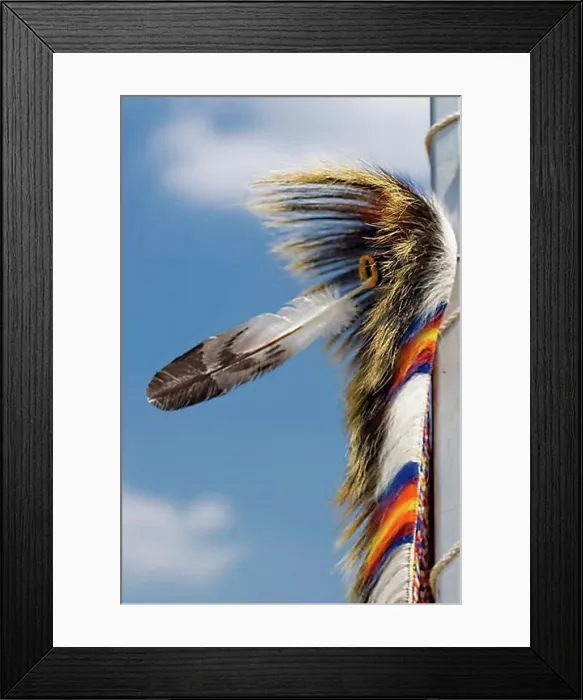 Framed Print : Indian jewellery with feather, POWOW, Indians, indigenous people, aborigines, tribe, USA, North America