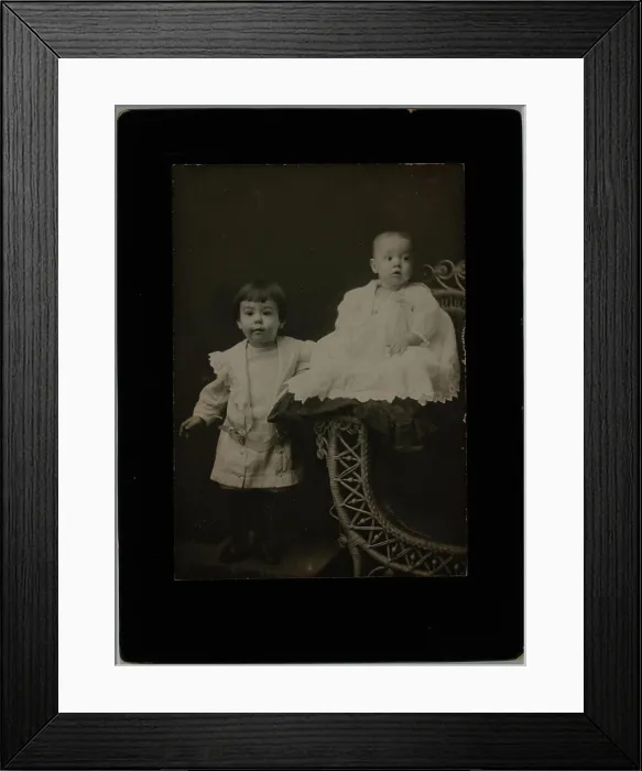 Framed Print : Gelatin silver print - Portrait of unidentified children, Montreal or Maisonneuve, Quebec, about 1900 Framed Print : Gelatin silver print - Portrait of unidentified children, Montreal or Maisonneuve, Quebec, about 1900