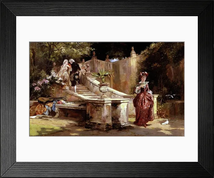 Framed Print : A Secret Rendez-Vous Laslett John Pott (1837-1898 British) Framed Print : A Secret Rendez-Vous Laslett John Pott (1837-1898 British)