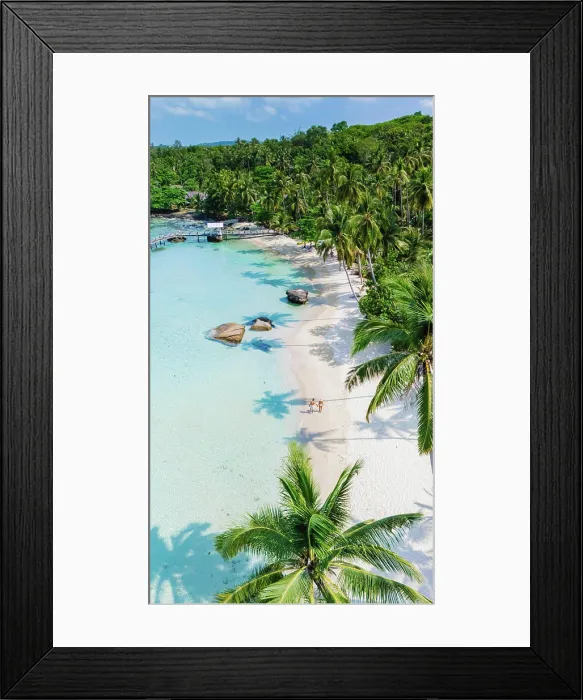 Framed Print : Erleben Sie die ruhige Strandlandschaft auf der Insel Koh Kood