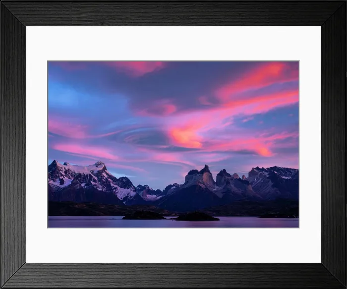 Framed Print : Chile, Torres del Paine National Park sunrise Framed Print : Chile, Torres del Paine National Park sunrise