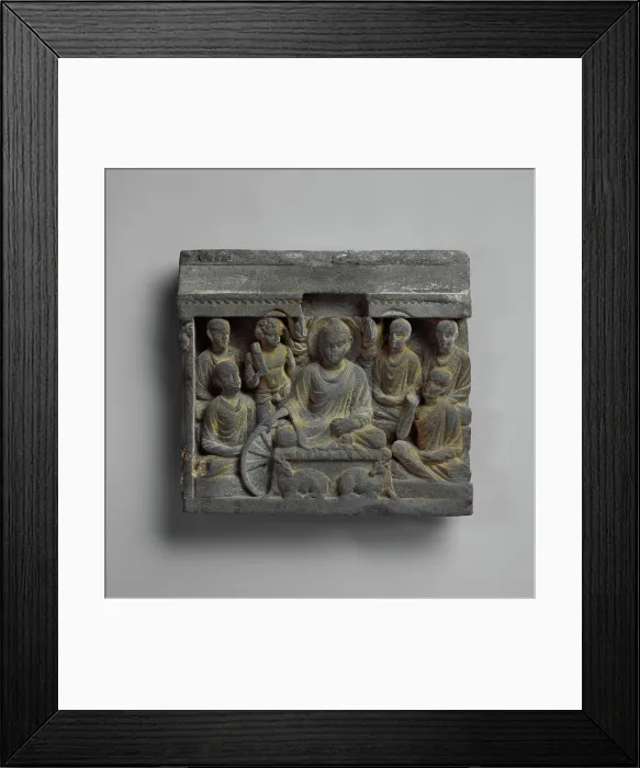 Framed Print : Vajrapani Attends the Buddha at His First Sermon ca Framed Print : Vajrapani Attends the Buddha at His First Sermon ca