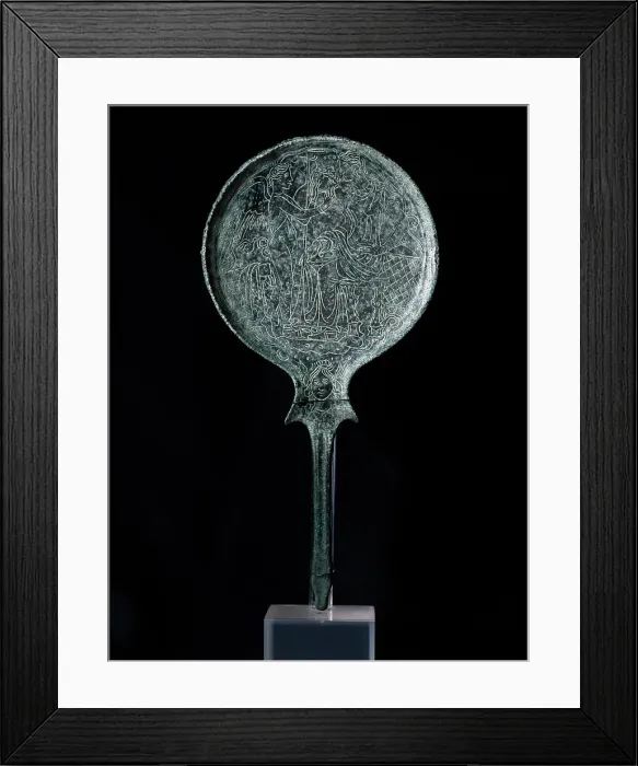 Framed Print : Etruscan Mirror 4th C. BC Roman Art Bronze Cummer Museum of Art & Gardens, Jacksonville, FL Framed Print : Etruscan Mirror 4th C. BC Roman Art Bronze Cummer Museum of Art & Gardens, Jacksonville, FL