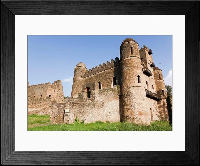 Framed Print : Fasil Ghebbi, a fortress-like royal enclosure, Gonder, Ethiopia
