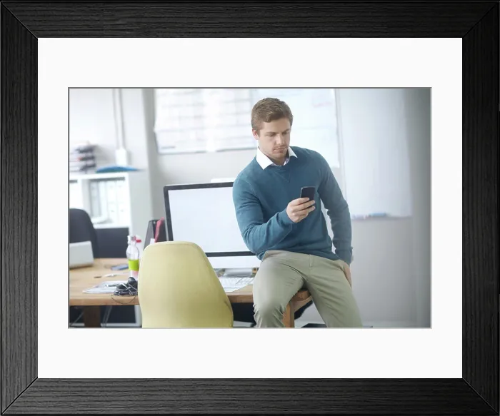 Framed Print : Business, office and man at desk Framed Print : Business, office and man at desk