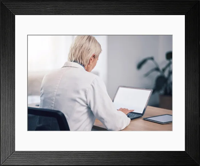 Framed Print : Doctor, hands and arms crossed for patient consultation in clinic or hospital support Framed Print : Doctor, hands and arms crossed for patient consultation in clinic or hospital support