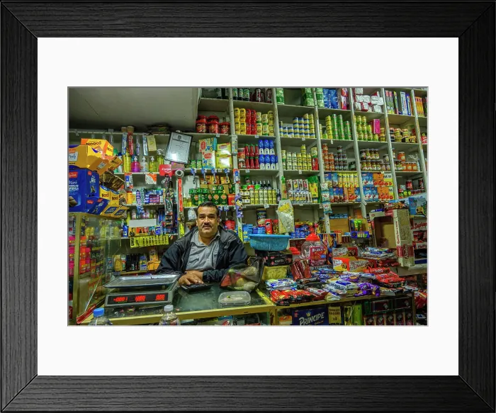 Framed Print : Shop interior, Casablanca, , Morocco