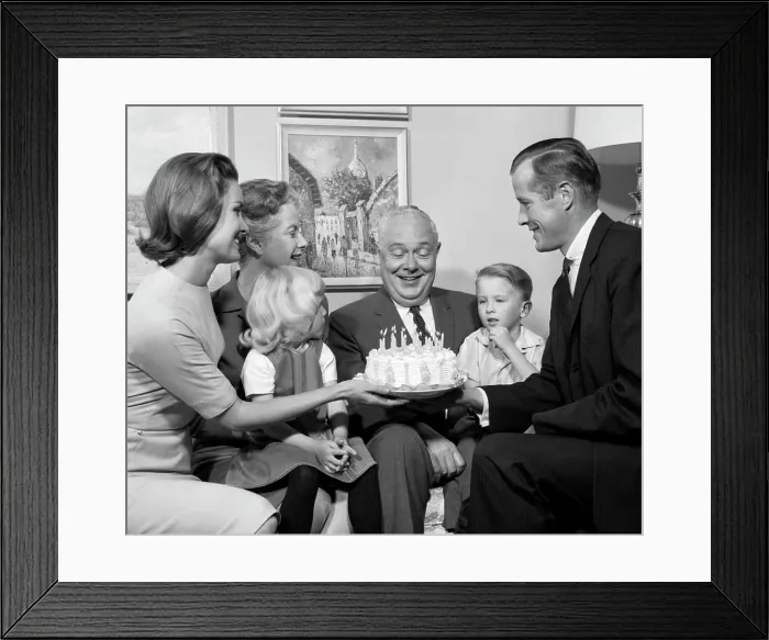 Framed Print : 1960s FAMILY BIRTHDAY PARTY CAKE 3 GENERATIONS Framed Print : 1960s FAMILY BIRTHDAY PARTY CAKE 3 GENERATIONS