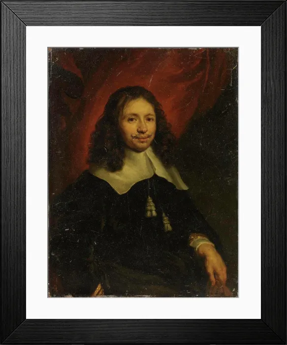 Framed Print : Portrait of Dionijs Wijnands, Merchant in Amsterdam, Jan van Noordt, 1623-1676, 1664