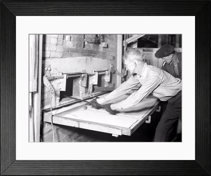 Framed Print : Millville, New Jersey - Glass bottles