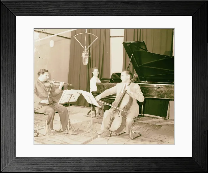 Framed Print : Radio artists, PBS, Palestine Broadcasting Service, Jerusalem. 1936, Jerusalem Framed Print : Radio artists, PBS, Palestine Broadcasting Service, Jerusalem. 1936, Jerusalem