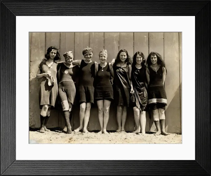 Framed Print : Portrait of young women in swimwear Framed Print : Portrait of young women in swimwear