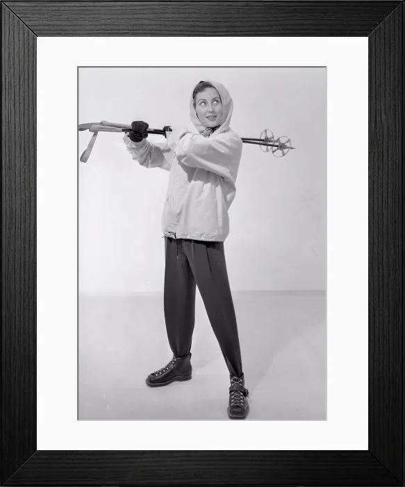 Framed Print : Winter and sport fashion in the 1950s Framed Print : Winter and sport fashion in the 1950s