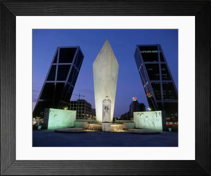 Framed Print : Calvo Sotelo Monument Puerta de Europa (Kio Towers) Madrid Spain Framed Print : Calvo Sotelo Monument Puerta de Europa (Kio Towers) Madrid Spain