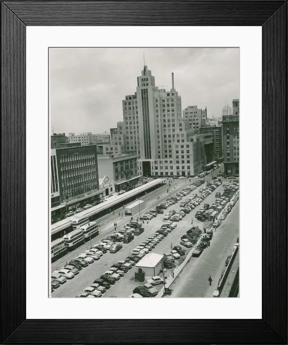 Framed Print : View of ESCOM House, car park and some surrounding buildings Framed Print : View of ESCOM House, car park and some surrounding buildings