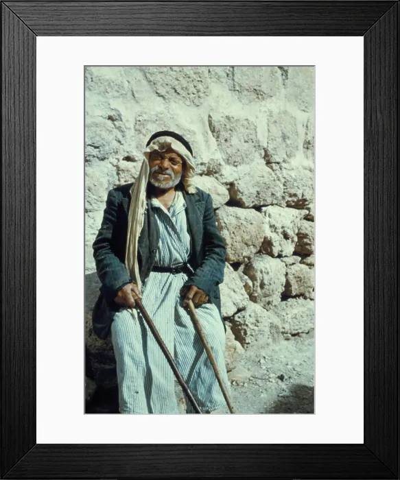 Framed Print : Mount of Olives, Bethphage and Bethany Arab guardian of the Tomb of Lazarus. 1948, Jerusalem, Israel Framed Print : Mount of Olives, Bethphage and Bethany Arab guardian of the Tomb of Lazarus. 1948, Jerusalem, Israel