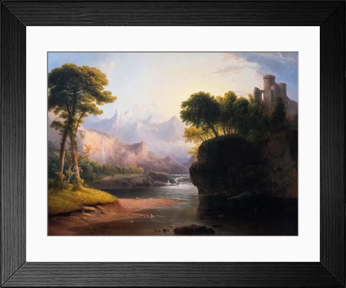 Framed Print : Fanciful Landscape Oil on canvas; 1834 Thomas Doughty; American; 1793 - 1856