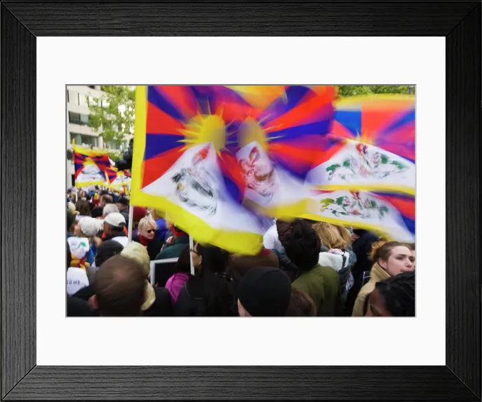 Framed Print : Tibetan Freedom Torch Ceremony, March and Rally - San Francisco, California