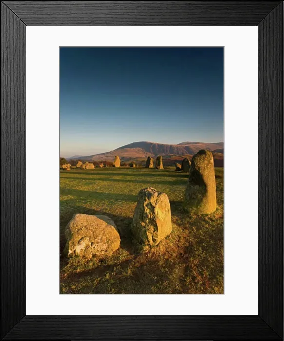 Framed Print : England; Standing stones in field Framed Print : England; Standing stones in field