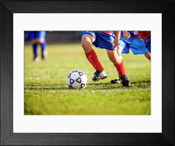 Framed Print : Boys playing soccer Framed Print : Boys playing soccer
