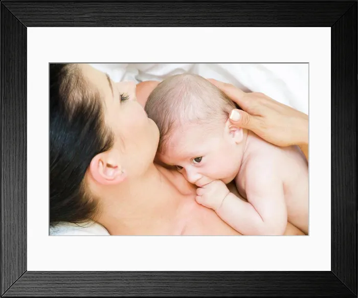 Framed Print : Mother hugging her baby Framed Print : Mother hugging her baby