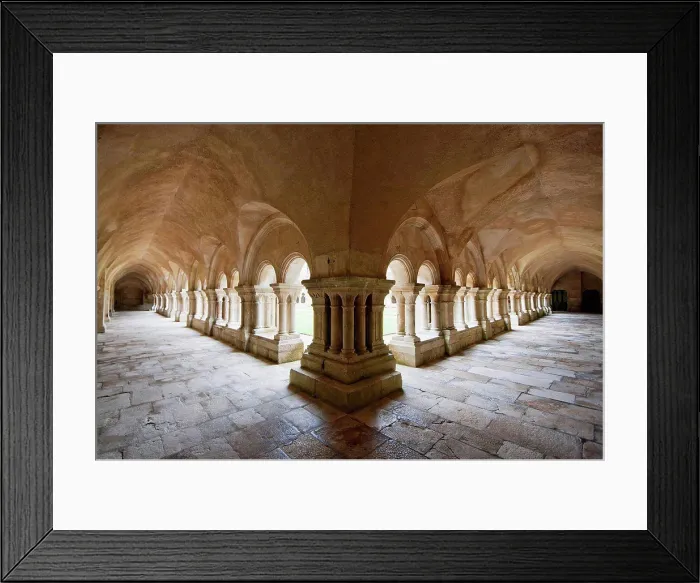 Framed Print : Arcades Of The Cloister Of The Cistercian Abbey Of Fontenay, Cote D'or, France Framed Print : Arcades Of The Cloister Of The Cistercian Abbey Of Fontenay, Cote D'or, France