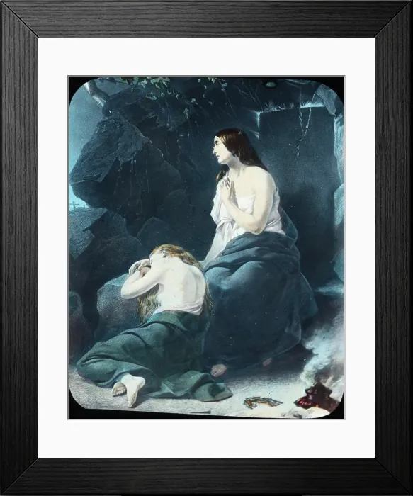 Framed Print : Colored skiolet icon with religious motifs Framed Print : Colored skiolet icon with religious motifs