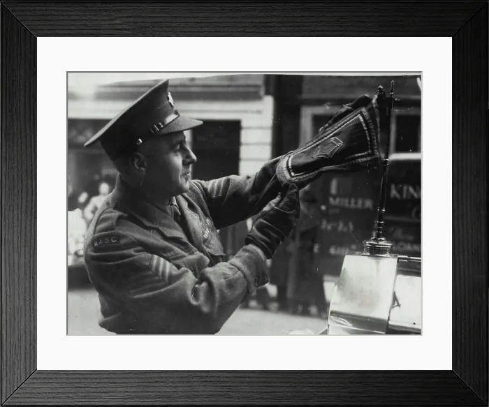 Framed Print : Monty's Flag: Several onlookers were ***** trigued to-day by the ***** flag which was flying above ***** radiator of Framed Print : Monty's Flag: Several onlookers were ***** trigued to-day by the ***** flag which was flying above ***** radiator of