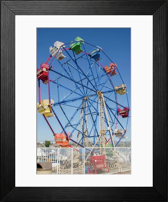 Framed Print : Balboa Fun Zone with Ferris wheel, California, USA Framed Print : Balboa Fun Zone with Ferris wheel, California, USA