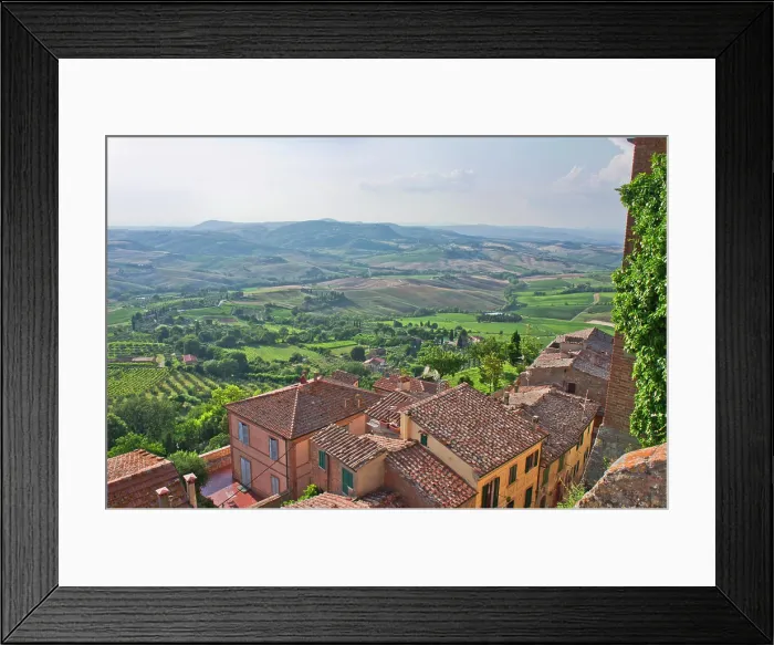 Framed Print : Montepulciano in Tuscany, Old city panoramic view Framed Print : Montepulciano in Tuscany, Old city panoramic view