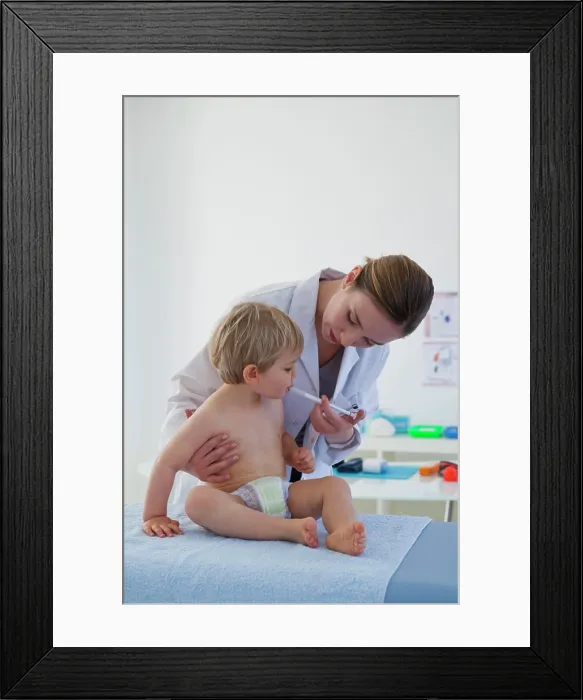 Framed Print : Child in consultation Framed Print : Child in consultation