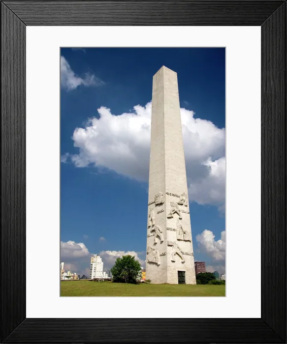 Framed Print : This Oblisk is a monument to the Tenentes Revolt 1932 in Sao Paulo, Brazil