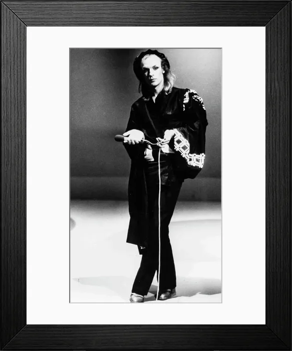 Framed Print : Brian Eno, 70s Framed Print : Brian Eno, 70s