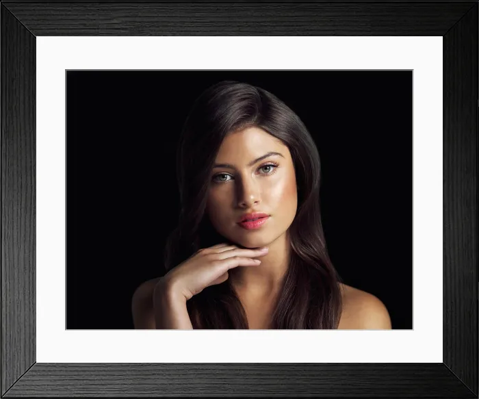 Framed Print : Portrait, hair care and woman with glow Framed Print : Portrait, hair care and woman with glow