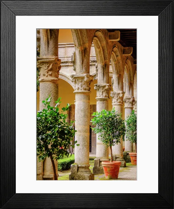 Framed Print : Renaissance cloister, 16th century Framed Print : Renaissance cloister, 16th century