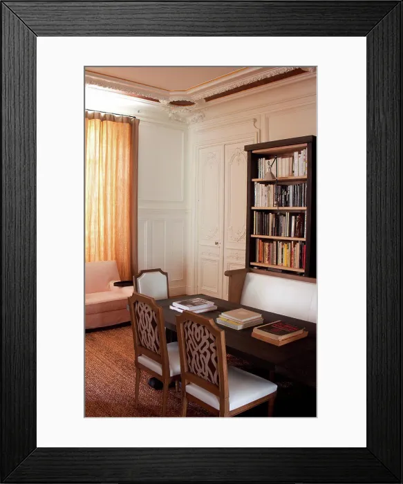 Framed Print : Table and chairs in study room, Argentina. 06 / 23 / 2011