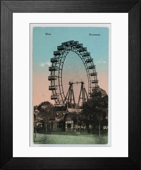 Framed Print : Vienna Ferris wheel, Questionable, brothers Kohn KG B, producer Framed Print : Vienna Ferris wheel, Questionable, brothers Kohn KG B, producer