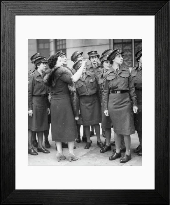 Framed Print : Queen Mother - War Work. April 24, 1945 Framed Print : Queen Mother - War Work. April 24, 1945