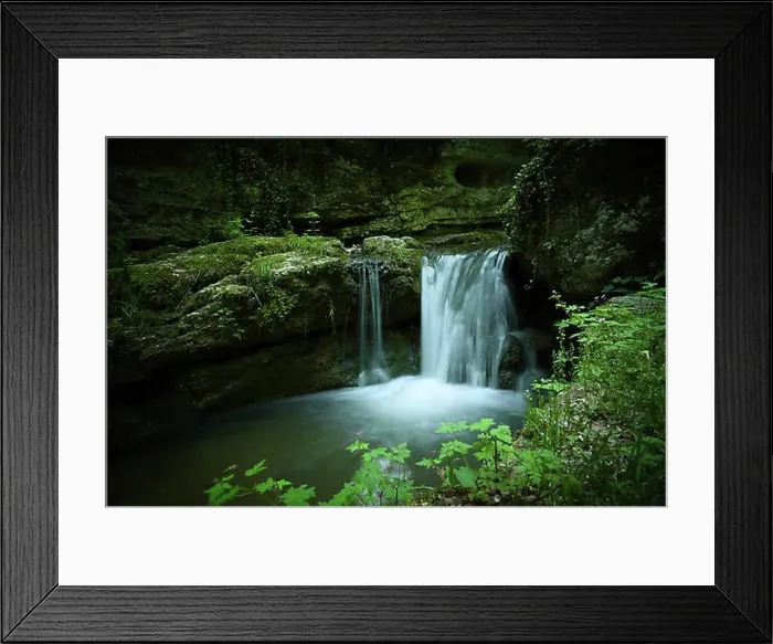 Framed Print : Waterfall on the meditation path in the Verenaschlucht, Solothurn, Switzerland, Europe Framed Print : Waterfall on the meditation path in the Verenaschlucht, Solothurn, Switzerland, Europe