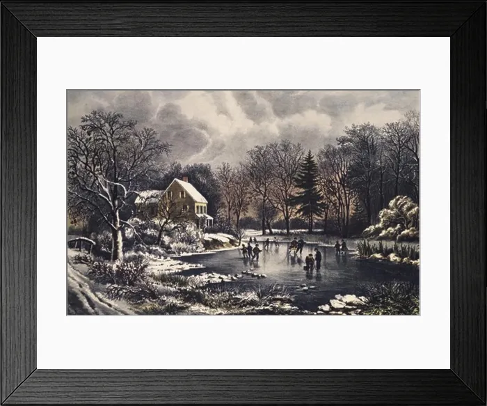 Framed Print : Early Winter 1869 Currier & Ives (1834-1907 American) Framed Print : Early Winter 1869 Currier & Ives (1834-1907 American)