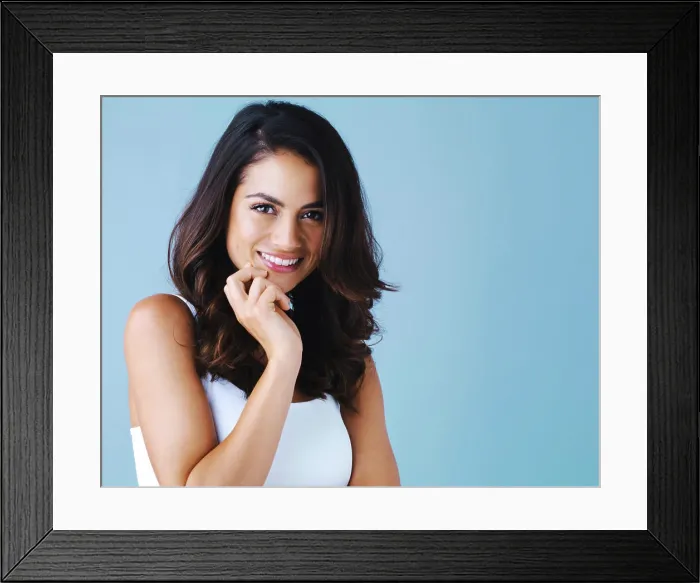 Framed Print : Portrait, skincare and happy woman with beauty