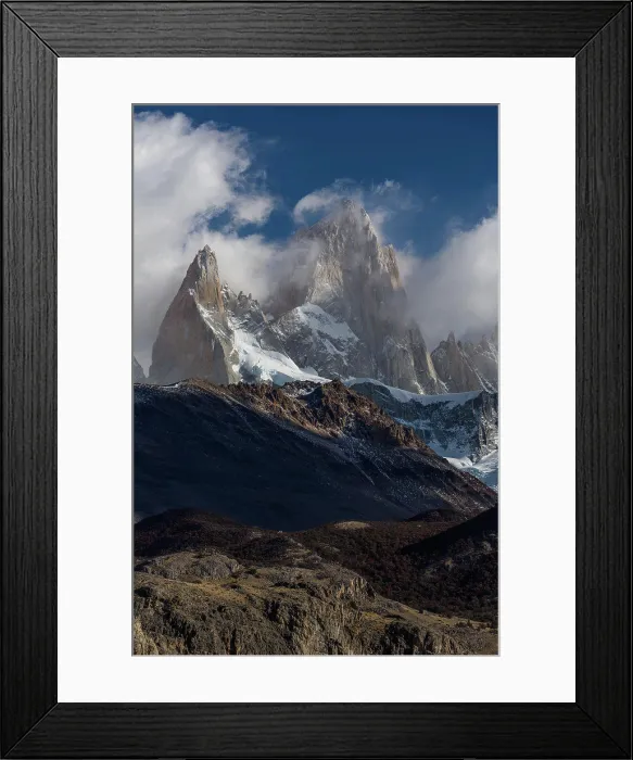 Framed Print : Mount Fitz Roy in Los Glaciares National Park near El Chalten Framed Print : Mount Fitz Roy in Los Glaciares National Park near El Chalten