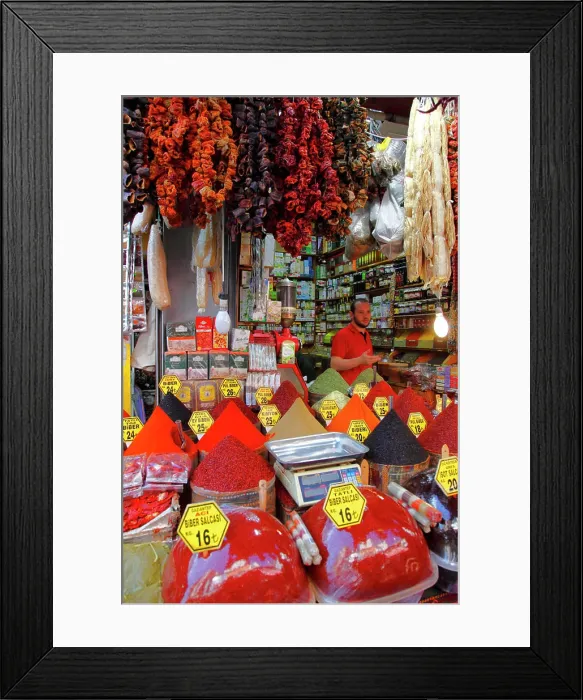 Framed Print : Turkey, Istanbul (Fatih municipality) Eminonu quarter, spices bazaar or egyptian bazaar Framed Print : Turkey, Istanbul (Fatih municipality) Eminonu quarter, spices bazaar or egyptian bazaar