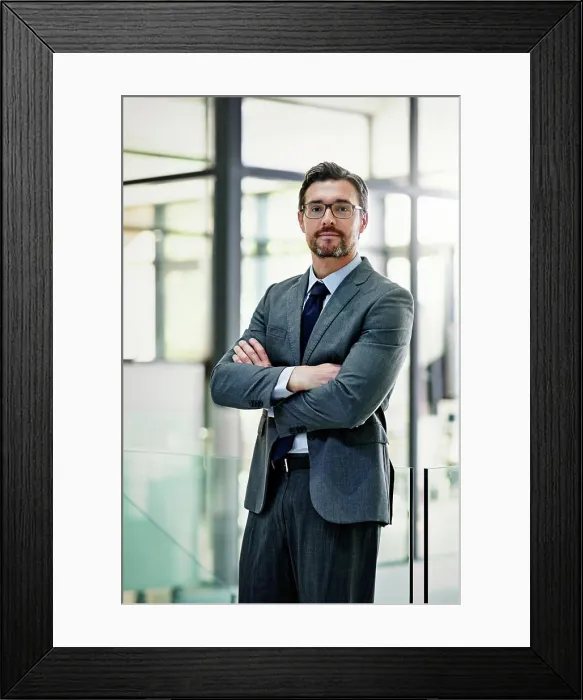 Framed Print : Business, mature man and portrait in corporate Framed Print : Business, mature man and portrait in corporate