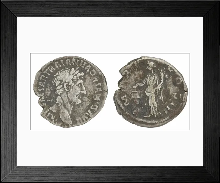 Framed Print : denarius. Hadrian (Roman emperor; 117-138), emperor Framed Print : denarius. Hadrian (Roman emperor; 117-138), emperor